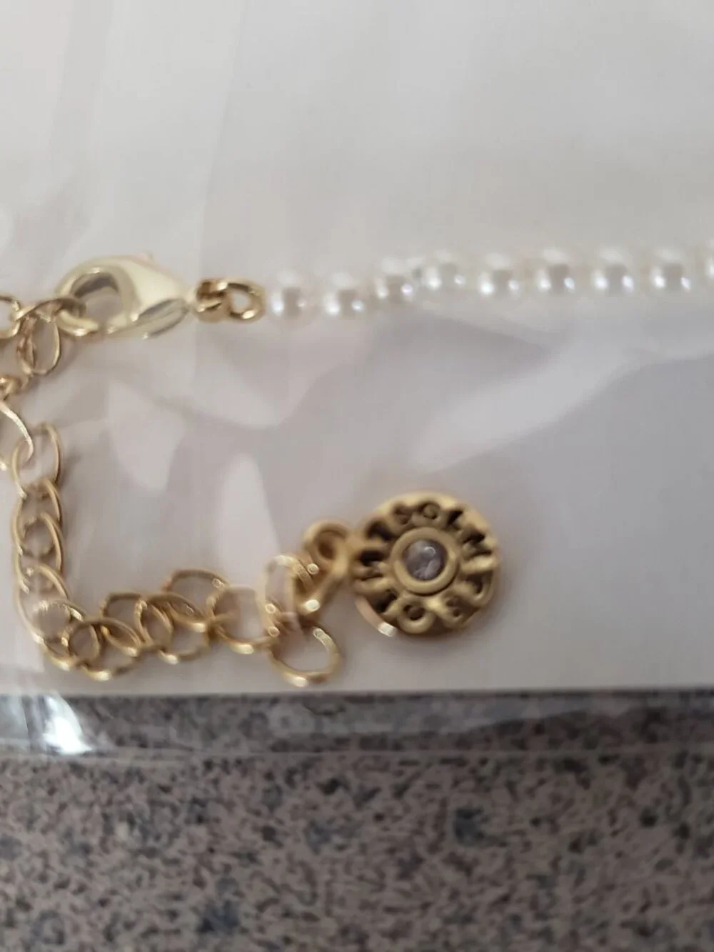Butterfly Pearl Necklace 14K gold Girl's Child size